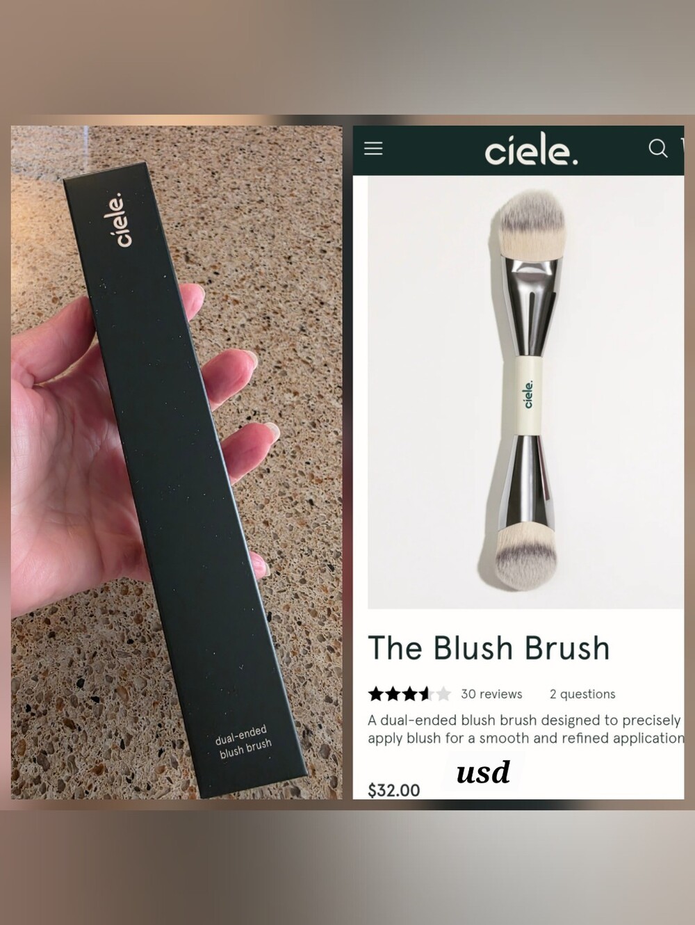 Ciele Dual-Ended Blush Brush